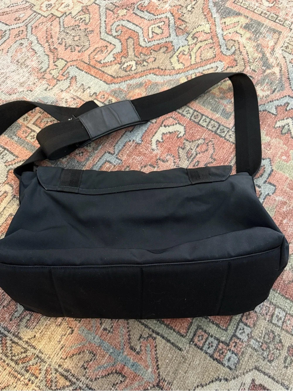 Vintage Gucci Nylon Messenger Bag with Silver Hardware
